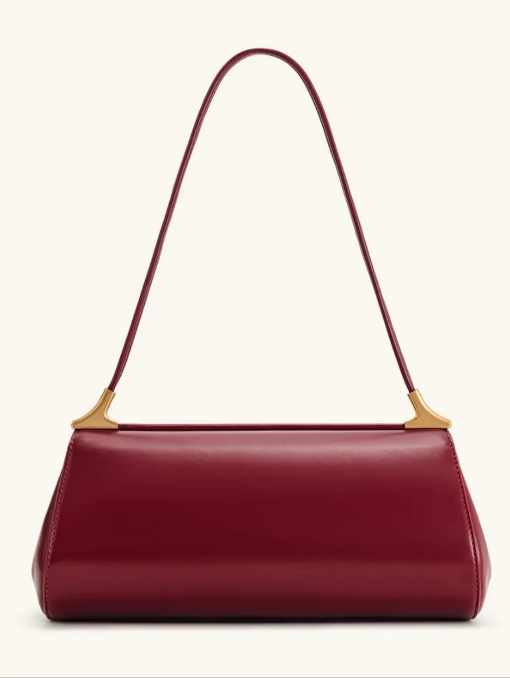 JW PEI ASOS Elegant Burgundy Baguette Shoulder Bag Designer Minimalist Women - Picture 3 of 9